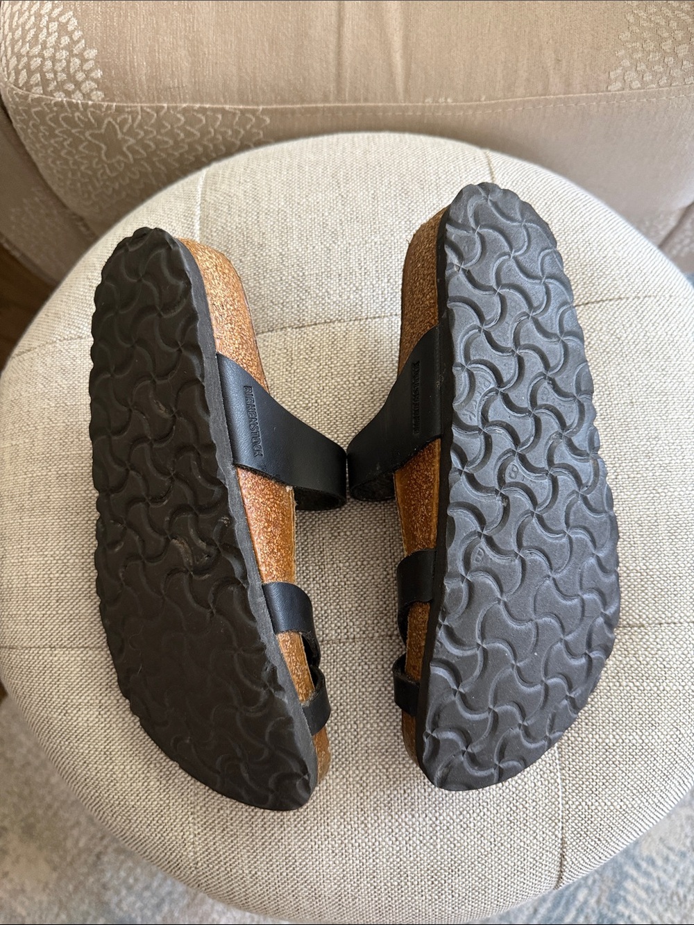 Birkenstock Black Leather Two-strap Sandals - Picture 5 of 7